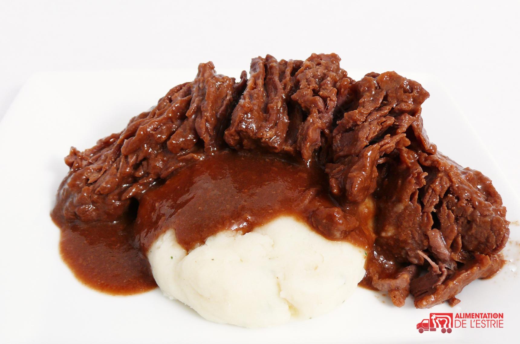 Rôti de boeuf précuit (vin rouge échalote)